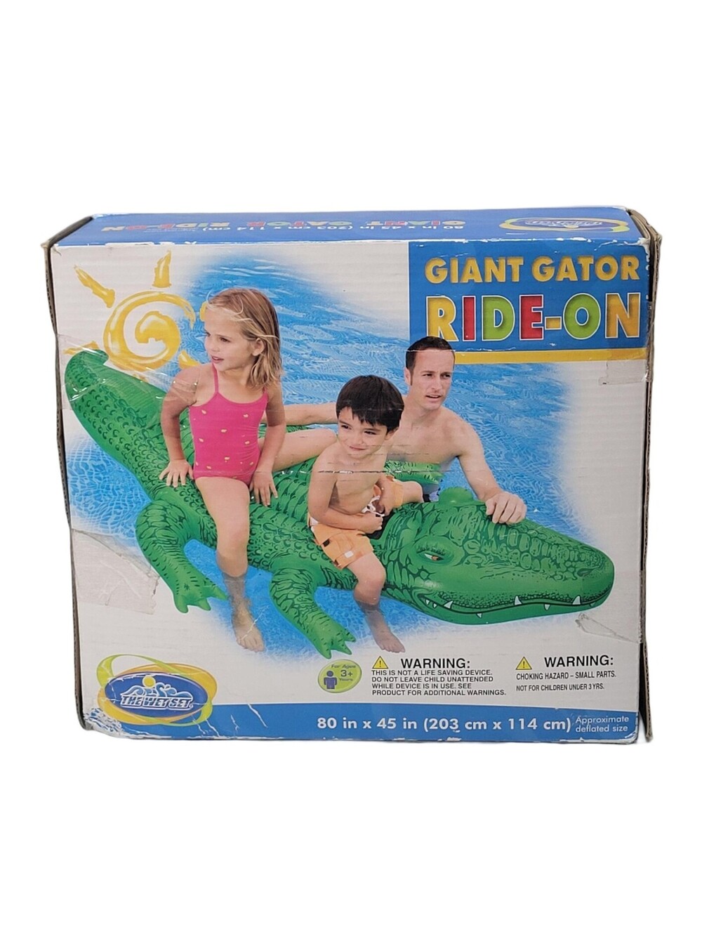 NEW Intex Gator Ride-On 80x45 Inches Inflatable Pool Float 2005 The Wet Set